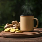 Plantas medicinales peruanas como el jengibre, mostradas en una infusión casera para aliviar resfriados y mejorar la digestión de forma natural.